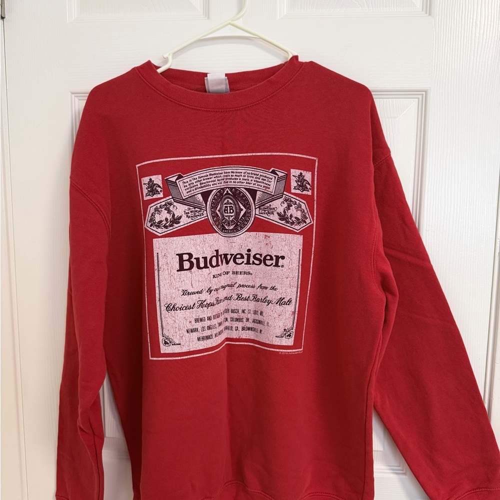 Junk Food Clothing Budweiser Red Sweatshirt